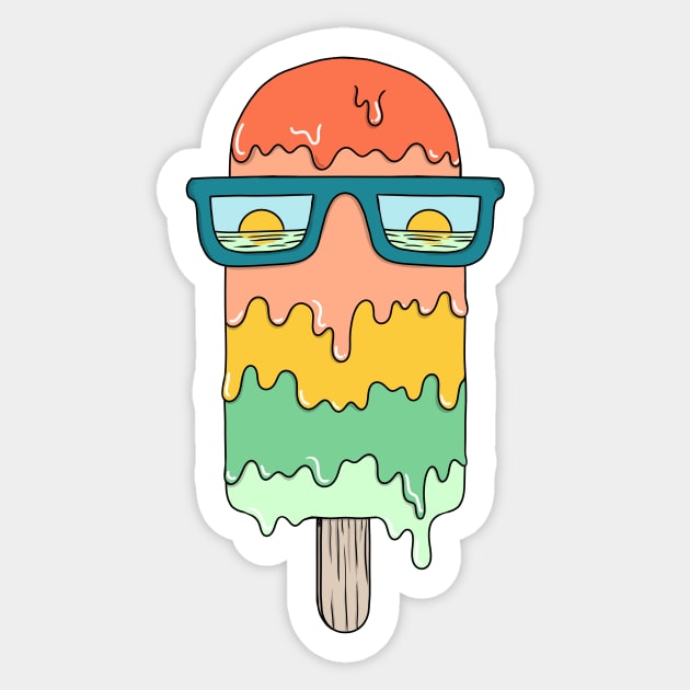 Hot Ice Cream Summer Sticker by coffeeman